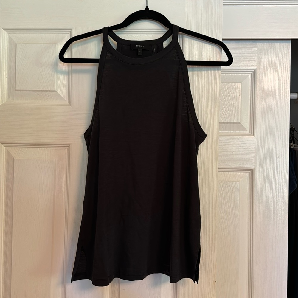 Theory NWOT Black Cotton Tank Small